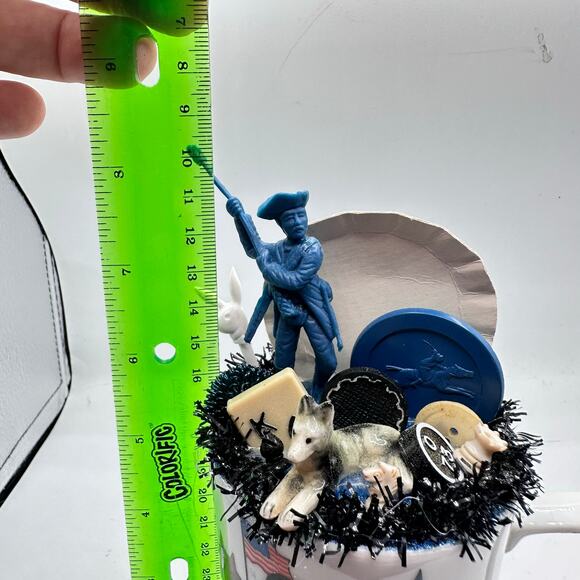 Americana Revolutionary Assemblage Art Piece - Fathers Day Deco - Picture 7 of 7